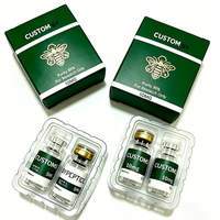 Boîte pliante en papier personnalisée avec étiquette pour flacon de médicament et pilules de 3 ml, design gratuit, écologique, avec plateau en plastique réutilisable