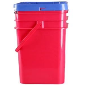 Venta directa 20L Cubo de plástico cuadrado Impresión en color personalizada Material PP de grado alimenticio para agua Gasolina Pintura Embalaje 20 Tambores - Product Image 1