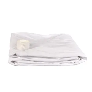 Protecteur de surmatelas de lit ajusté en polyester pur pour hôtel Offre Spéciale
