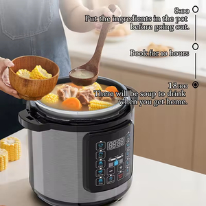 Olla a Presión Eléctrica Grande de 6L, Olla Arrocera Multifunción Inteligente con Reserva Programable, para Uso Doméstico y Hoteles - Product Image 4