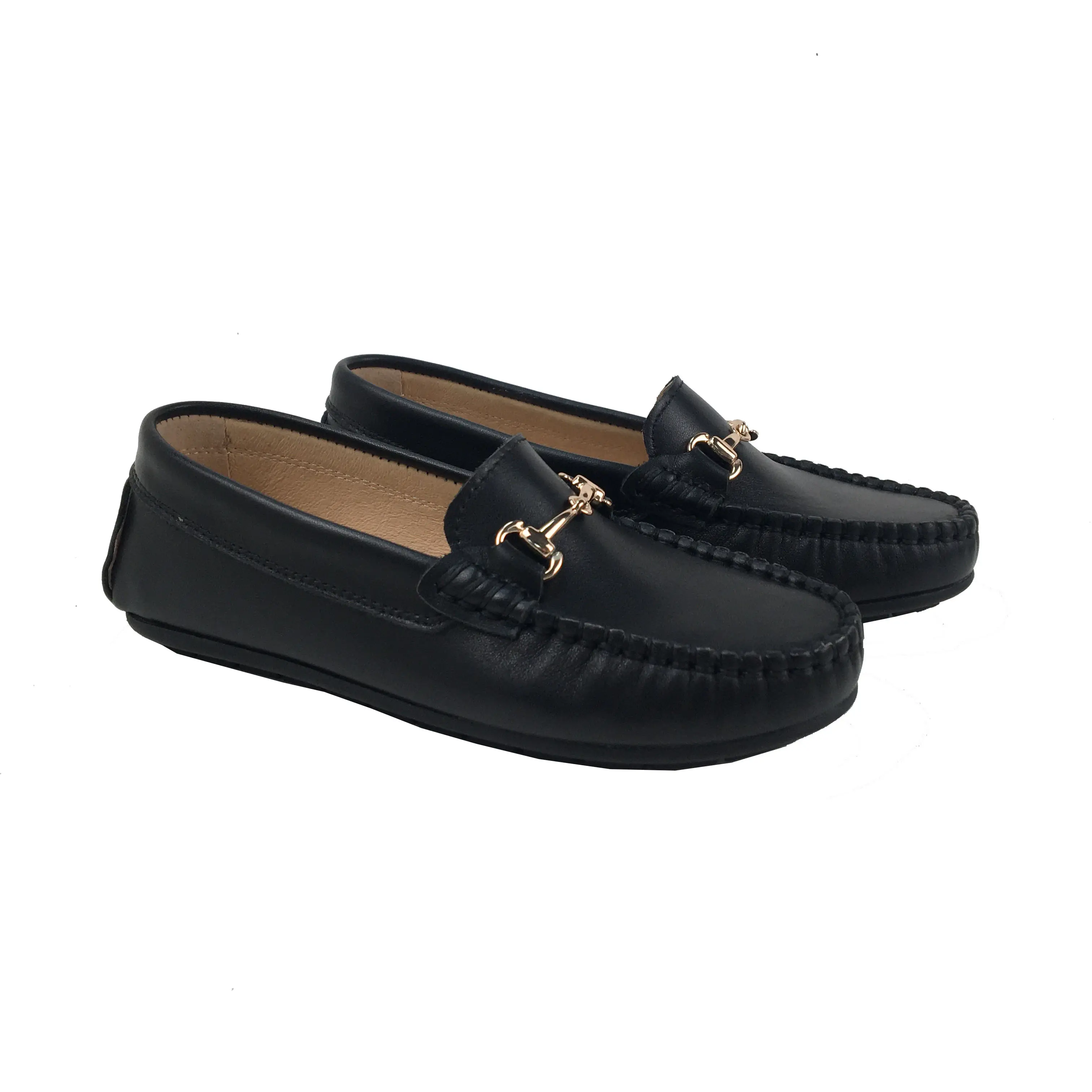 Chaussures de fête de couleur noire pour enfants de haute qualité pour les jeunes garçons école mocassins mocassins mode chaussures décontractées