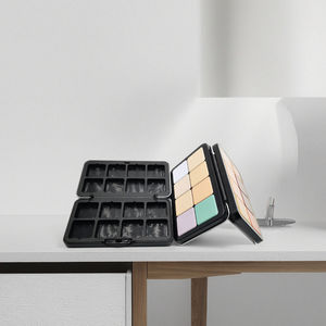 Boîte en métal recyclable en fer blanc carrée pour aquarelle, taille personnalisable, emballage cosmétique pour fard à paupières, poudre libre, parfum, personnalisable - Product Image 3