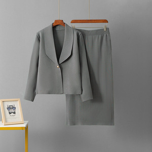 Conjunto de Dos Piezas Elegante Pretty Steps 2026 para Otoño e Invierno, <span class=keywords><strong>Blazer</strong></span> de Punto y Falda Ajustada Sexy - Product Image 4