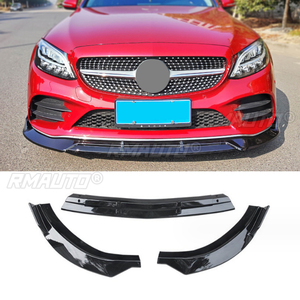 Front Bumper Lip Spoiler Diffuser <b>Splitters</b> Body Kit Aprons Cover Guard Trim for Mercedes Benz C Class W205 2019 2020 2021 - Product Image 1