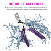 Coupe-ongles professionnel Type spécial U forme faux conseils coupe-bord outil de manucure en acier inoxydable acrylique coupe-ongles