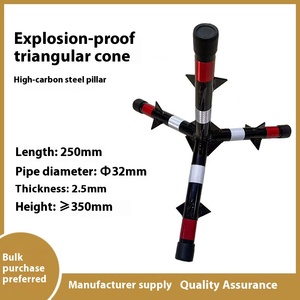Explosion-Proof Anti-Collision Reflective PVC School Entrance Car Blocker Non-Tipping Triangle <strong>Spiked</strong> Cone Road <strong>Barrier</strong> - Product Image 2
