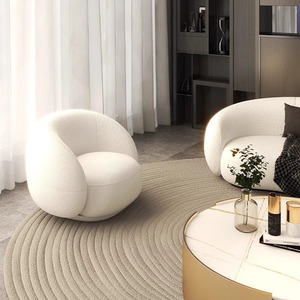 Sofá Curvo de Forma Irregular para Apartamentos Pequeños, Sala de Transmisión en Vivo Estilo Nórdico, Salón de Belleza, Sala de Estar y Áreas de Descanso - Product Image 3