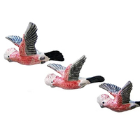 Art mural créatif en porcelaine vintage personnalisé, décoration d'animal pellican, résine et céramique classique, plaques 3D de groupe d'oiseaux en vol