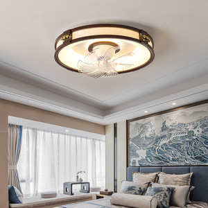 <b>Ceiling</b> Fan <b>Light</b> <b>Led</b> 15-30 Sqm Bedroom Study Room Silent Fan <b>Light</b> With Oscillating Function Modern Chinese Style - Product Image 3