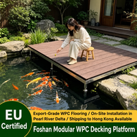Système de terrasse en WPC à hauteur réglable au design moderne pour hôtel, complexe hôtelier, bord de piscine, imperméable, antidérapant, terrasse extérieure