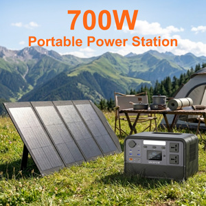 Generador Solar Portátil OEM para Exteriores, 110v 240v CA, 700W 672WH, Batería de Litio Lifepo4, con APP, 1KW 2KW, para Camping - Product Image 3