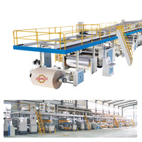 Machine professionnelle de fabrication de carton ondulé 3, 5 et 7 plis, ligne de production automatique à grande vitesse pour la fabrication de boîtes
