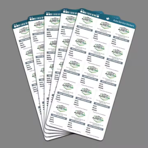 <strong>Custom</strong> Oil Change <strong>Stickers</strong> with Your Logo Personalized Oil Change <strong>Window</strong> Decals - Product Image 2