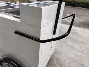 גלידת קפה ניידת לדחוף עגלת יד לשמיכה עגלת אוכל כיור אוכל אופניים עם גגון צבע מותאם אישית - Product Image 6