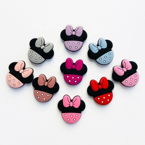 Perles en vrac en silicone de qualité alimentaire, motif <span class=keywords><strong>Minnie</strong></span>, pour la fabrication de stylos, de bijoux et de chaînes de sucettes pour bébés - Product Image 4