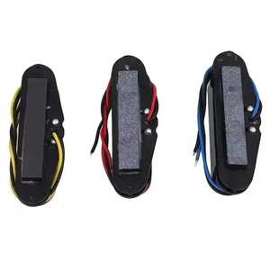 Micro de guitare électrique ST noir de haute qualité avec barre céramique décalée - Product Image 2