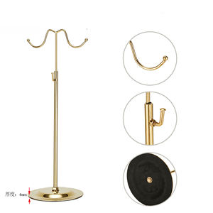 Expositor de Bolsos Metálico de Color Natural OEM, Soporte Vertical de Doble Gancho para Tiendas Minoristas y Centros Comerciales - Product Image 4