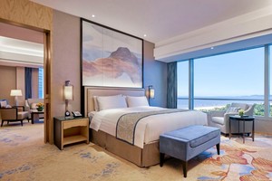 Shiyi <span class=keywords><strong>Shangri</strong></span>-<span class=keywords><strong>La</strong></span> โรงแรมและรีสอร์ท5ดาวชุดเฟอร์นิเจอร์ห้องนอนโรงแรมปรับแต่งได้สำหรับอพาร์ทเมนต์โครงการ ODM - Product Image 3