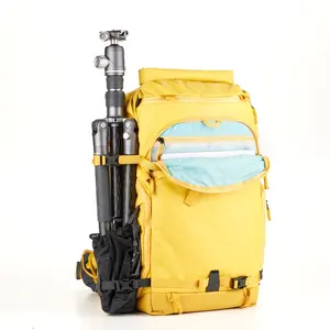 Customized Pro Outdoor Travel Canvas Waterproof Dslr Camera Backpack Video Camera Bag Unisex