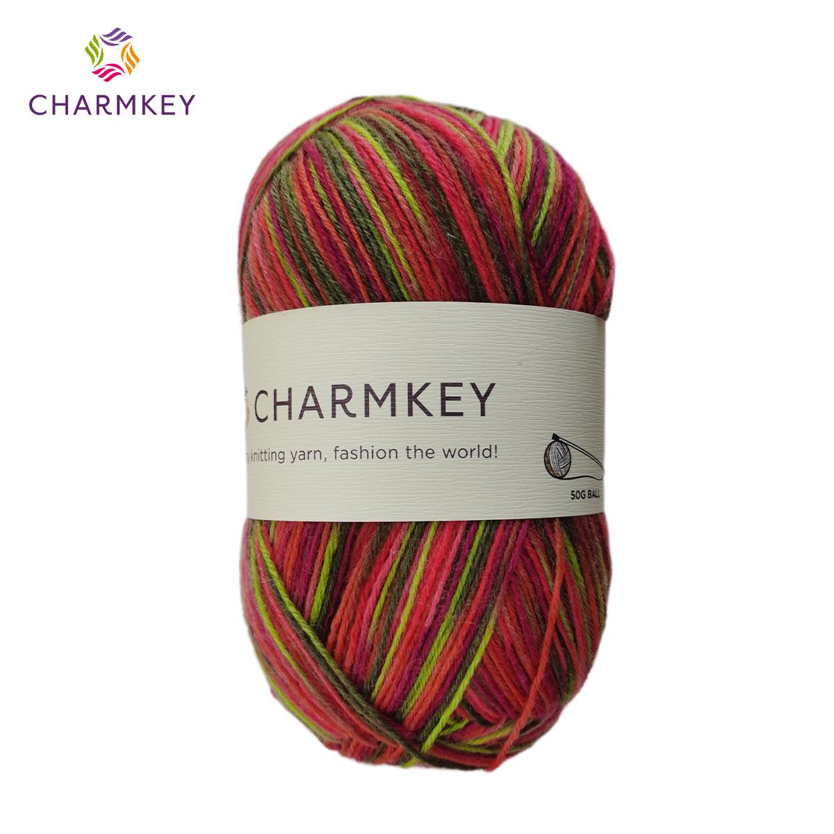 75% Super-washed Wool, 25% Nylon Color-mixed Blended Yarn, 4-ply Crocheted Hat, Sweater, Cushion