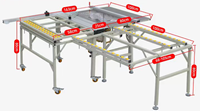 Table de scie radiale de haute précision/machine à travailler le bois mini plaqueuse de chant Petites machines de scie à table coulissantes de précision