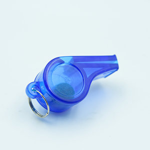 Sifflet d'arbitre bleu transparent d'urgence pour l'extérieur Sifflet en plastique transparent avec porte-clés pour l'entraînement sportif - Product Image 4
