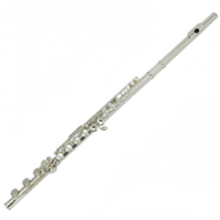 B Foot 17 Hole Flute C Key Closed Hole Nickel Plated Cupronickel Material Body C Tone Flute White Copper Woodwind Instrument