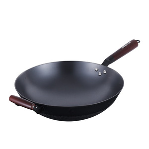 Kobach <b>Cast</b> Iron Wok 30Cm Flat Bottom Uncoated For Induction And Gas Cookers - Product Image 3
