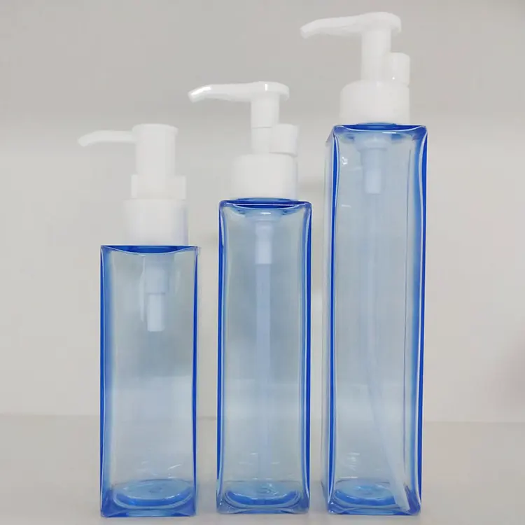 По индивидуальному заказу цвета 150 мл ПЭТ-бутылка для шампуня пластиковые квадратные спреи PETG бутылка лосьон для ухода за кожей Роскошная упаковочная бутылка оптовая продажа