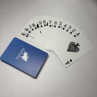 Cartes de poker en plastique écologiques personnalisées, professionnelles, 32 cartes/54 cartes, imperméables, logo personnalisé, cartes en PVC, Arabie Saoudite, Koweït, Qatar