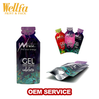 Sacs de forme spéciale imprimés sur mesure, boisson liquide, gelée d'énergie, Gel d'emballage, sac en Mylar en forme de bouteille découpé