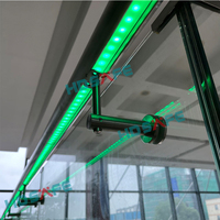 HDSAFE Rampe d'escalier à LED Rampe de balustrade en acier inoxydable Rampe de balcon Murale latérale Villa Rampe en verre Rampe à LED