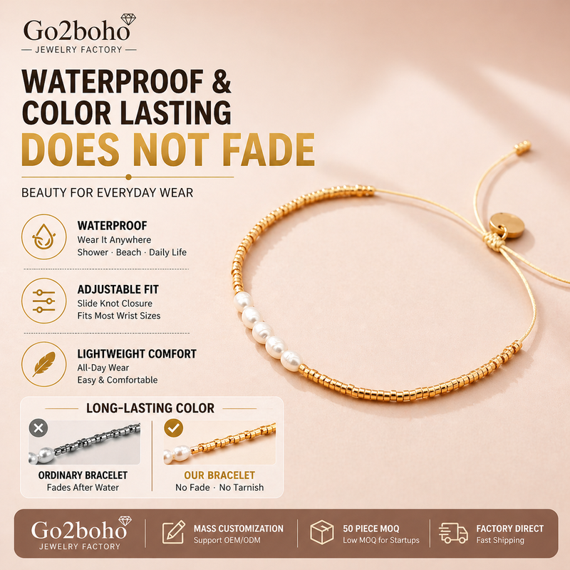 Go2Boho Bohemian Beaded String Bracelets for