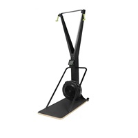 Machine de ski commerciale pour salle de sport et domicile - Équipement d'exercice cardio aérobie complet pour le corps avec écran HD, en plastique, non pliable