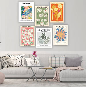 Art mural décoratif <span class=keywords><strong>Matisse</strong></span> et <span class=keywords><strong>image</strong></span> florale abstraite - Impressions sur toile modernes de haute qualité pour affiches de décoration murale - Product Image 1