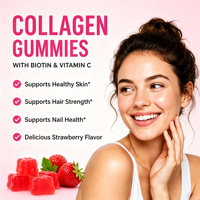Gummies de collagène NUTRTECH pour adultes, 60 unités, éclaircissement de la peau, antioxydant, soutien énergétique, récupération musculaire, immunité
