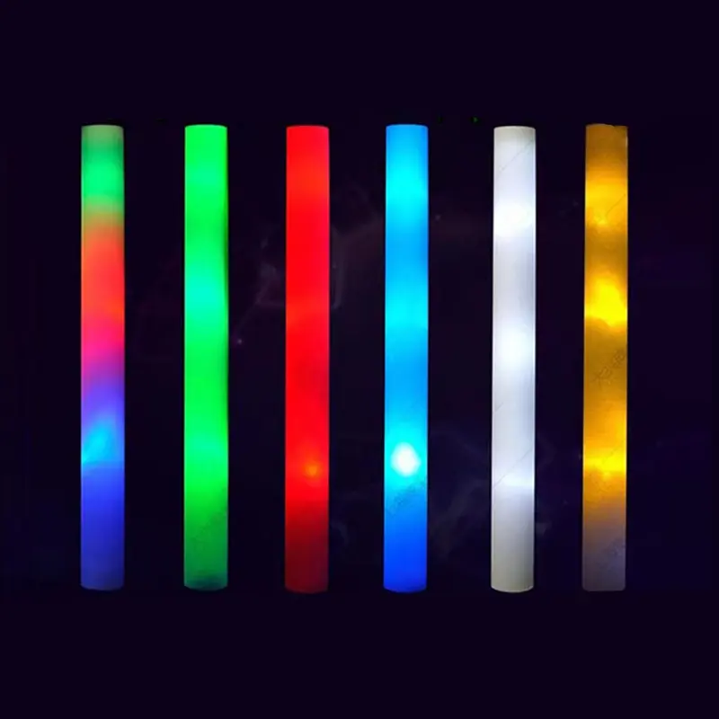 Bâton lumineux de Concert de barbe à papa à LED, bâton en plastique à paillettes colorées pour la décoration de fête d'anniversaire