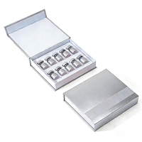 Boîte à peptides recyclable 2ml 3ml 10ml, emballage individuel pour flacons de peptides, boîte en carton noir magnétique avec plusieurs compartiments pour flacons
