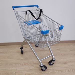 Chariot durable zingué argenté de chariot à provisions du marché russe 100L avec la structure de maille réglée de bébé - Product Image 1