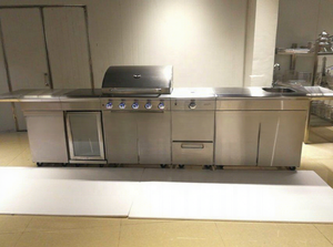 Barbacoa de Gas Personalizada de Acero Inoxidable de Alta Calidad, 4 Quemadores, Área de Cocción de 2.5 m, Uso en Exteriores y en el Hogar, Fácil de Montar, Personalizable - Product Image 1