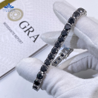 Certificats GRA 3mm 4mm 5mm 6.5mm Argent Sterling 925 Plaqué Or Blanc Bijoux Hip Hop Bracelet Chaîne Tennis Moissanite Rose
