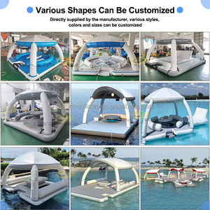 Île flottante gonflable, bateau portable, <span class=keywords><strong>quai</strong></span> flottant, plateforme <span class=keywords><strong>de</strong></span> baignade, bar flottant, planche flottante, fête aquatique - Product Image 2