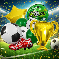Nouveaux ballons en aluminium en forme de trophée de champion de football, ballons en forme de chaussures de football, décoration d'anniversaire sur le thème du sport