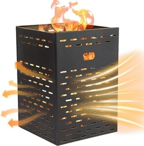 Brasero Moderno Independiente de 36 Pulgadas con Parrilla y Tapa, Mesa Redonda para Barbacoa 3 en 1, Combustible de Pellets de Madera, Recubrimiento en Polvo - Product Image 1
