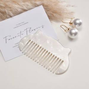 All'ingrosso stile antico in marmo pettine a denti larghi moda acetato portatile per capelli da donna - Product Image 4