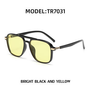 Gafas de sol cuadradas Retro Tr90 56-17-146 Uv400, gafas de moda unisex ligeras para hombres y mujeres, estilo callejero - Product Image 4