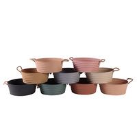 Fabricant chinois de pots de fleurs durables en métal de petite taille, faits à la main, écologiques, en fer avec revêtement en poudre, style ferme, pour la maison et le jardin