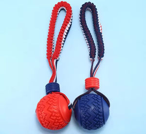 Juguete Interactivo para Perros de Todos los Tamaños, Diseño de Hueso, Resistente a la Mordida, Pelota de PVC y Nailon con Nudo de Algodón para Uso en Interiores y Exteriores - Product Image 2