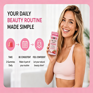 Vitamine Gommose al Gusto di Fragola per <span class=keywords><strong>Capelli</strong></span>, Pelle e <span class=keywords><strong>Unghie</strong></span>, Integratori di Bellezza a Prezzo All'Ingrosso, Vendita Calda per Adulti - Product Image 4