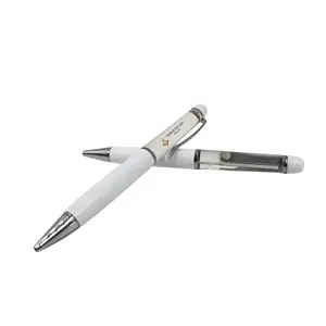 최고의 판매 맞춤 각인 로고 플라스틱 볼 포인트 액체 플로팅 펜